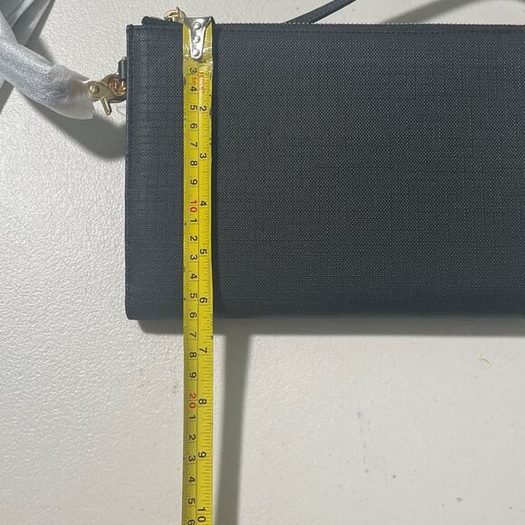 Black Scale Dagne Dover Essential Wallet Crossbody Onyx New Travel Clutch NWT - Picture 6 of 6